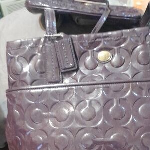 Coach Glossy Purple/Plum Tote